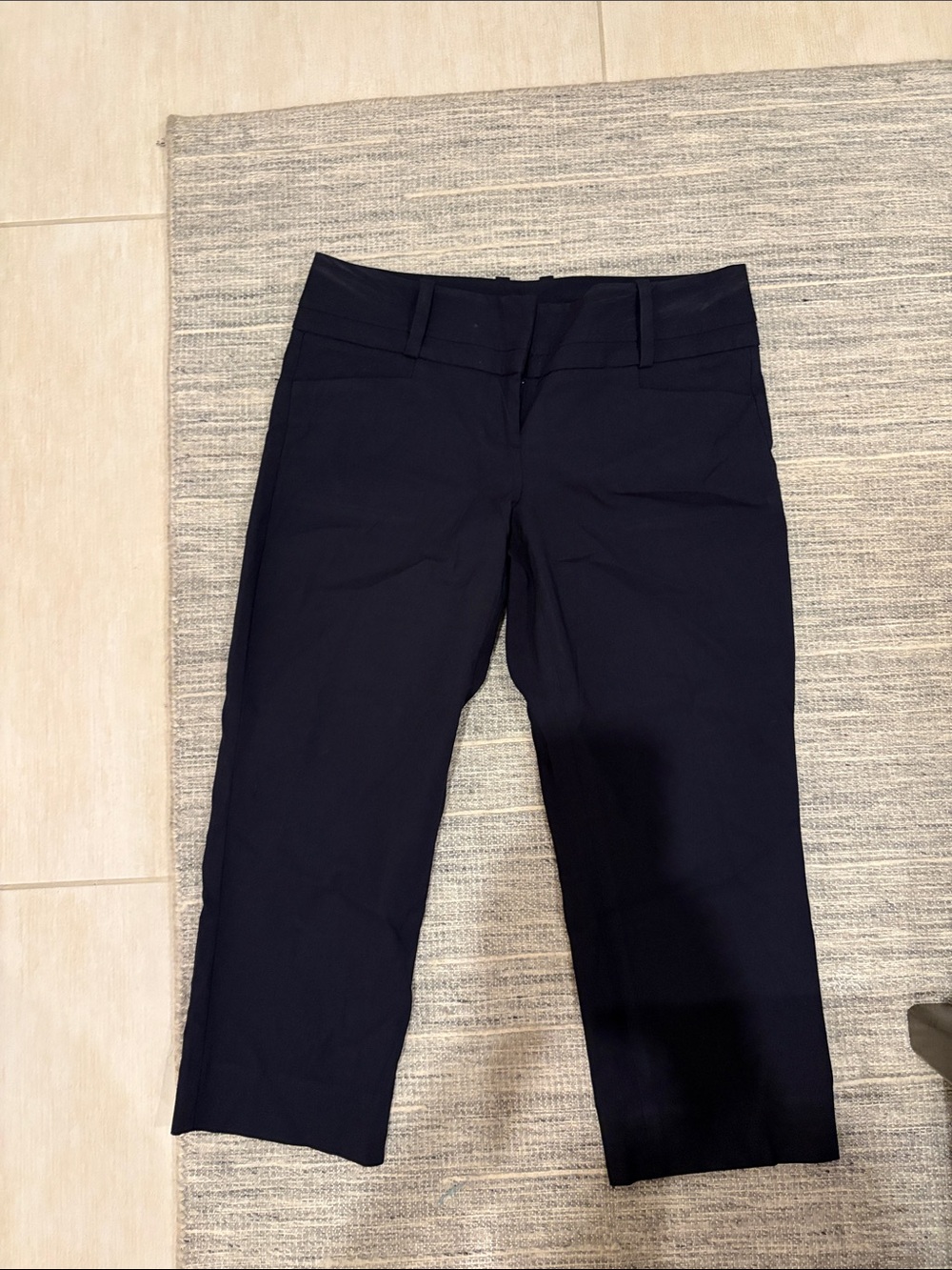 The Limited Navy Cropped Dress Pants